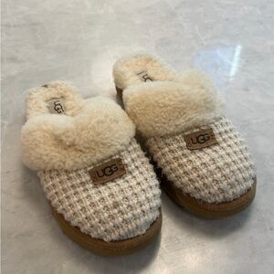 UGG Cream and Tan Slippers